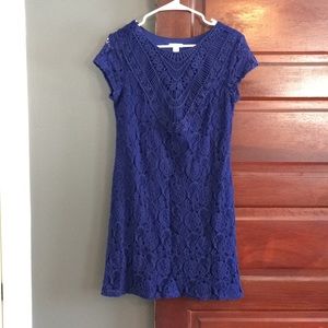 Beautiful casual navy lace dress size L